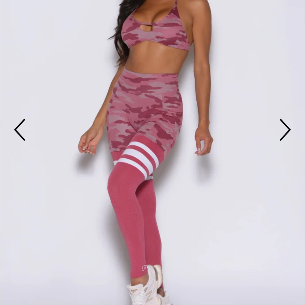 Bombshell Sportswear SCRUNCH THIGH-HIGHS Hibiscus Camo Pink Small